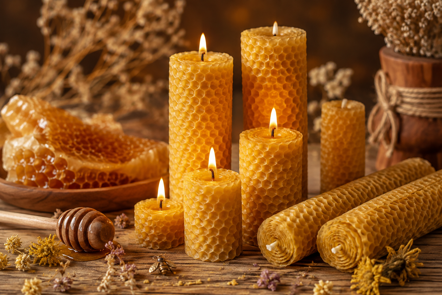Ritual con Velas de Miel – Abundancia, Prosperidad y Buena Fortuna